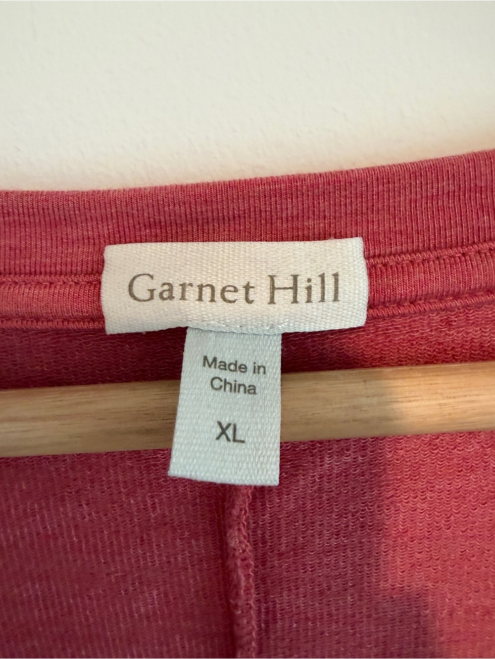 Garnet Hill Tencel Lyocell Sharkbite Hem V-Neck Tunic Top Coral Pink XL - Picture 6 of 8